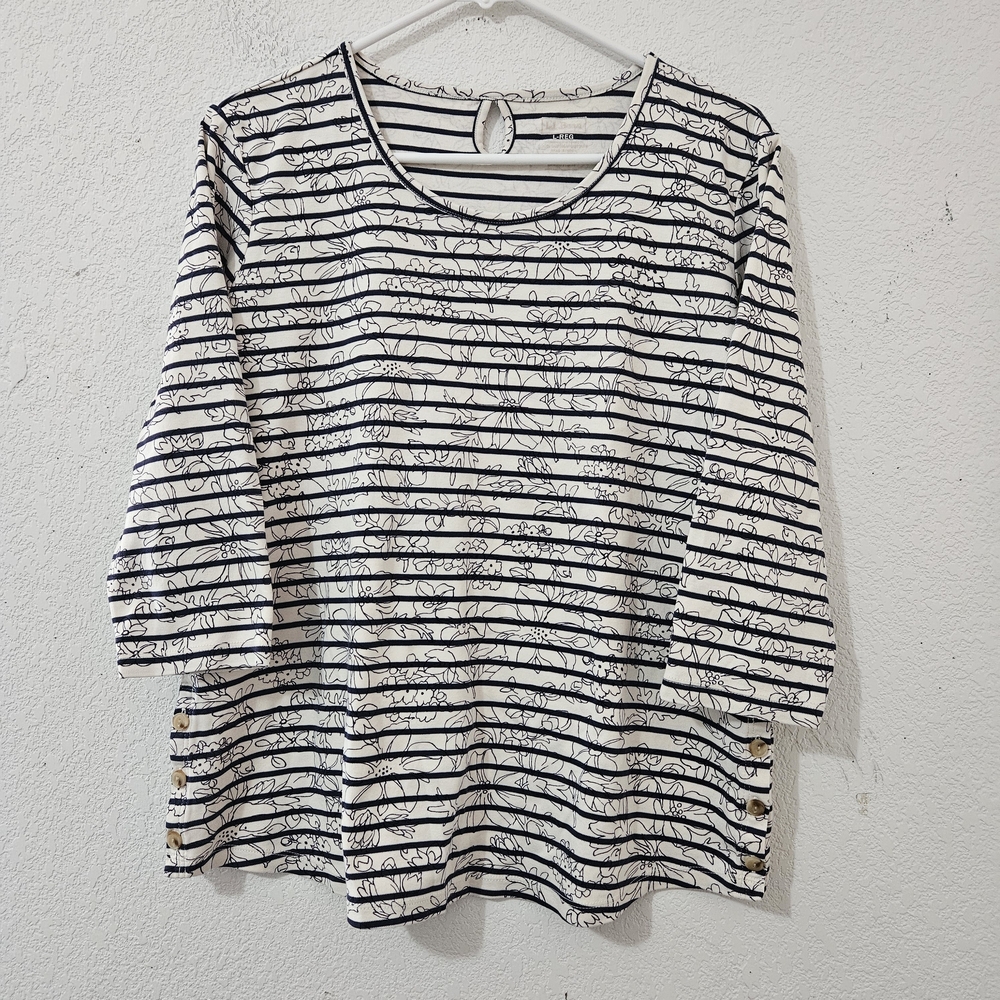 L.L.Bean 3/4 sleeve top 100% Supima Cotton